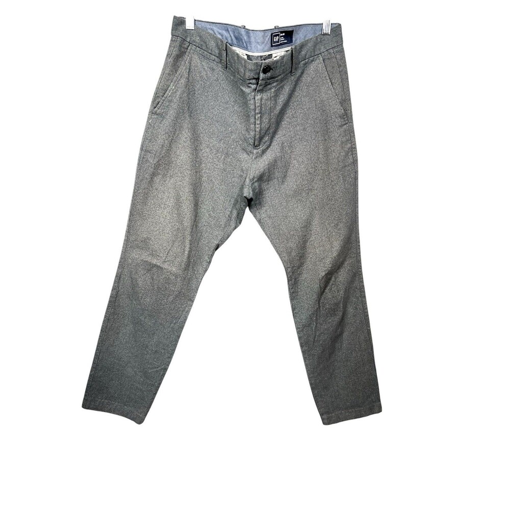 Gap Pants 33x30 Gray Mens Skinny Moulant Slacks Charcoal Tapered Modern Cut
